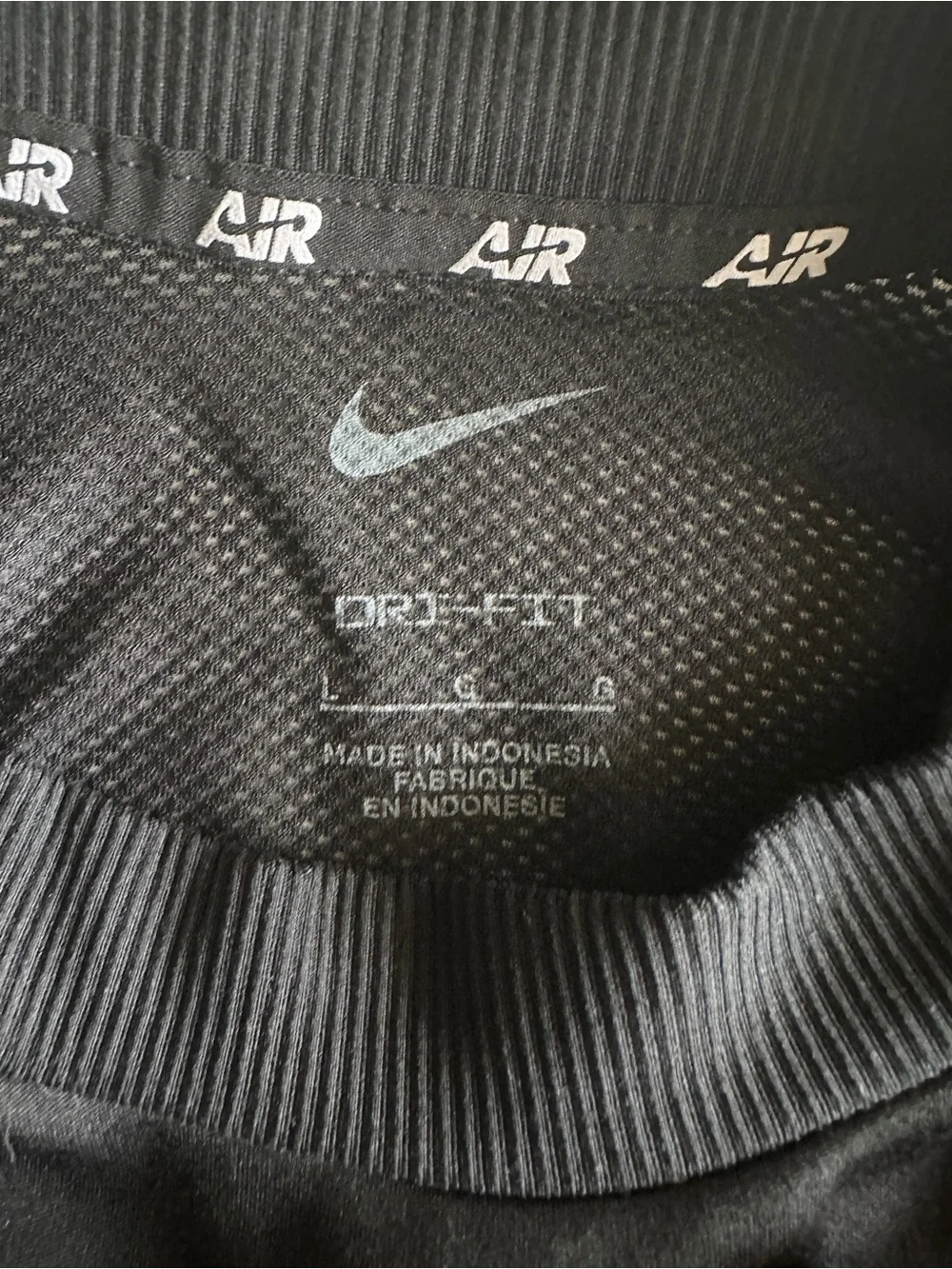 Nike Black Long-Sleeve Nike Air Crewneck Shirt